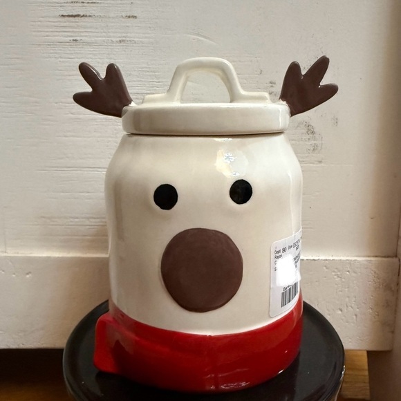 Rae Dunn Holiday Treats Ceramic Canister with Antlers - Picture 2 of 2